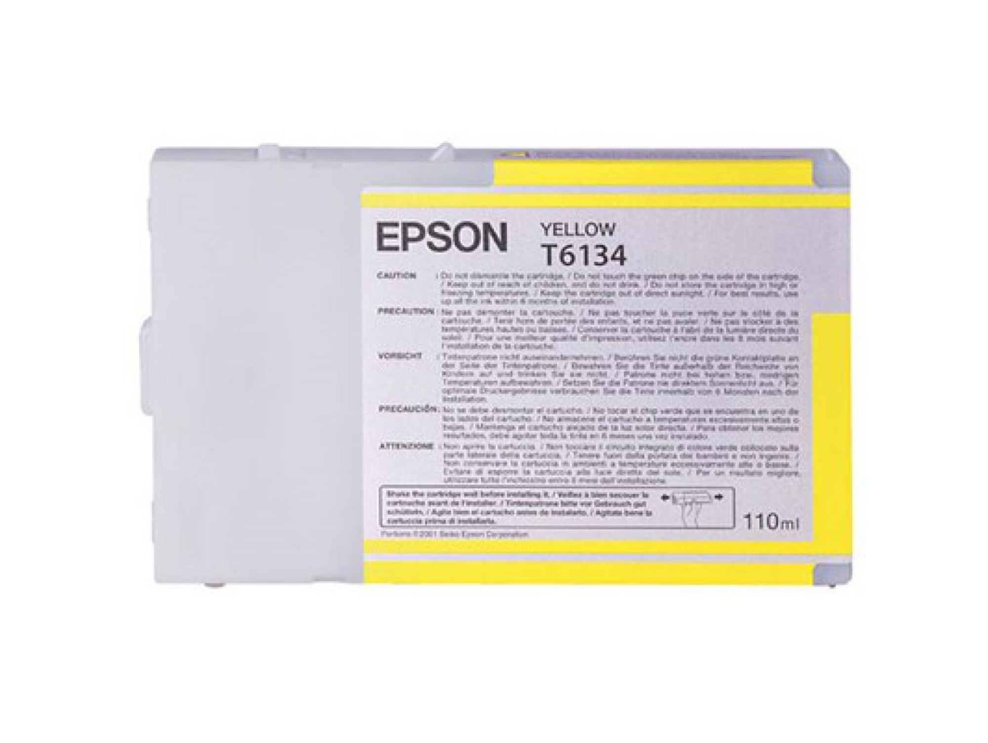 Cartucho de tinta original EPSON, T6134 110 ml, Amarillo, C13T613400