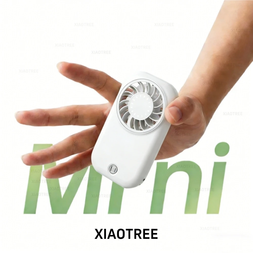 Ventilador Portátil De Mano (blanco), 5 Velocidades De Viento, Batería De 1200 Mah, Carga Mini Usb.