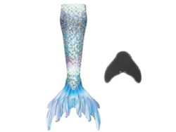 Cola De Sirena Para Nadar Con Monofin Azul 120 Para Niños Y Adultos 120 Azul
