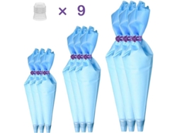 Bolsas Reutilizables Para Decorar Pasteles Eainbei, 9 Bolsas De Silicona, 27 Piezas
