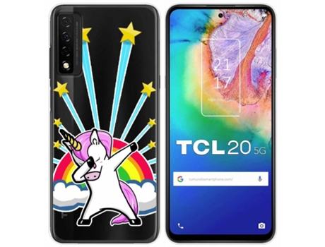 Carcasa TCL 20 5G TUMUNDOSMARTPHONE Dibujos Transparente Multicolor