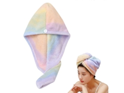 Toalla de terciopelo coral para el cabello, fibras absorbentes para un secado rápido. Rosewell