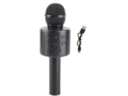 Micrófono Inalámbrico Bluetooth Portátil 4 En 1 Con Reducción De Ruido Para Karaoke, Hogar, Fiestas Y Coche - Negro