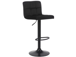 Taburete de bar Feni de terciopelo negro Clp