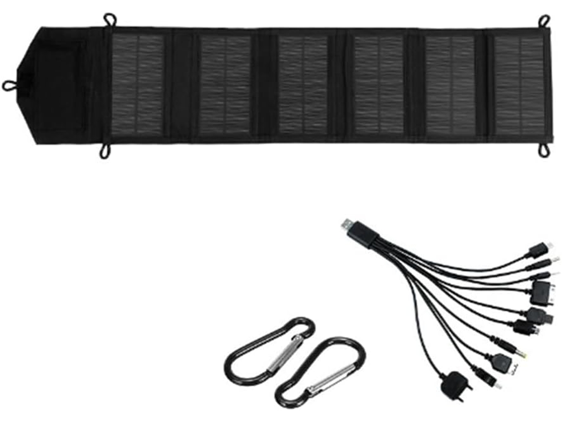 Cargador Solar De Polisilicio De 20 W, Usb 5 V Cc, Batería Externa Para Cargar El Teléfono, Ideal Para Senderismo.