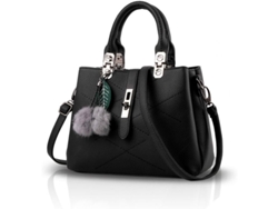 Bolsos De Moda Para Mujer Diseñador Bolso De Mano Con Pompon Mochila Bandolera Pu Impermeable