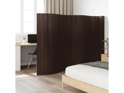 Biombo de bambú marrón oscuro de 165 x 800 cm WSD732092 Adorável Casa