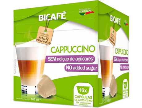 Cápsulas de Café BICAFÉ Cappuccino No Sugar (16 cápsulas)