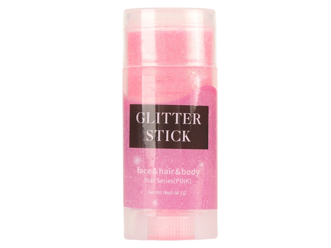 Brocha Rosa Con Purpurina De 16 G Para Maquillaje Corporal, Facial Y Capilar: Efecto Brillante Y Segura Para Festivales, Fiestas Y Espectáculos.