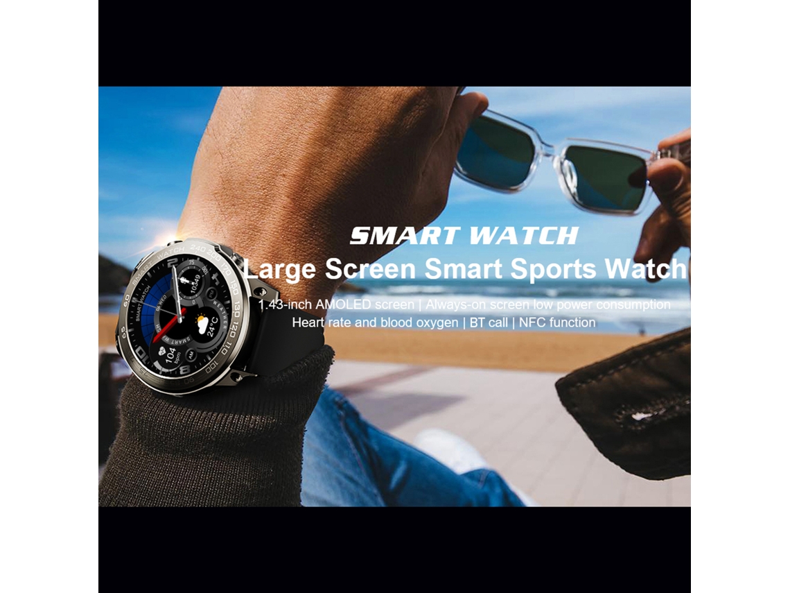 Dm50 1.43" Pantalla Táctil Hd Reloj Inteligente Deportivo Con Llamadas Bt Ip68 Resistente Al Agua Para Seguimiento De Fitness