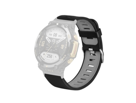 Correa de Silicona color dual para Huami Amazfit T-Rex 2 - negro/gris