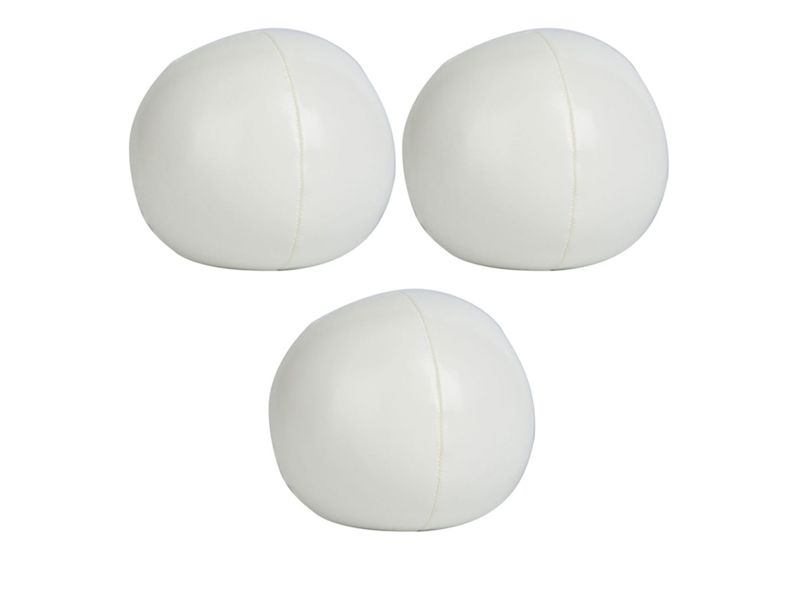 Rebe-3 Piezas Pelotas De Malabares De Pu Set Para Principiantes Y Profesionales (blanco)
