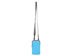 Bolsa Para Teléfono, Colgante De Cintura, Bandolera, Multifuncional, Cuadros, Doble Compartimento, Cremallera, Azul Cielo
