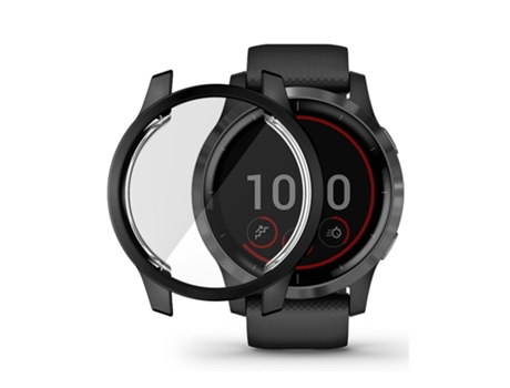 Garmin Venu 2 45 mm / Vivoactive 4 45 mm ENKAY Hat-Prince Cubierta completa de TPU suave galvanizada (negro)