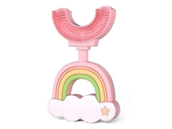 Cepillo de dientes infantil en forma de U con cabezal de silicona de grado alimenticio para bebés, 360 g, limpieza sin puntos ciegos. GOKOCO