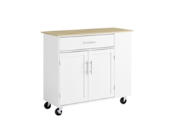 Carrito de cocina blanco Sobuy con cajón y estante