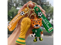 Llavero Silicona Trofeo Copa Mundial Y Mascota Jaguar México Copa 2026, Colgante Fifa Para Llaves Mochila Maleta, Recuerdo Coleccionable