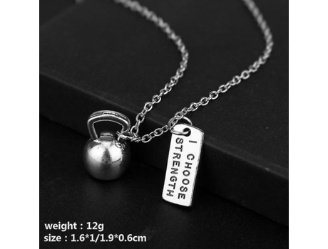 Colgante de collar con pesas de levantamiento de fitness