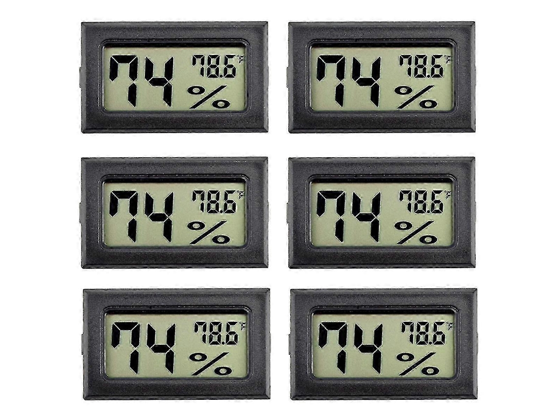 Mini medidor de humedad (paquete de 6) - Higrómetro y termómetro para el hogar y la oficina Nostalgia88
