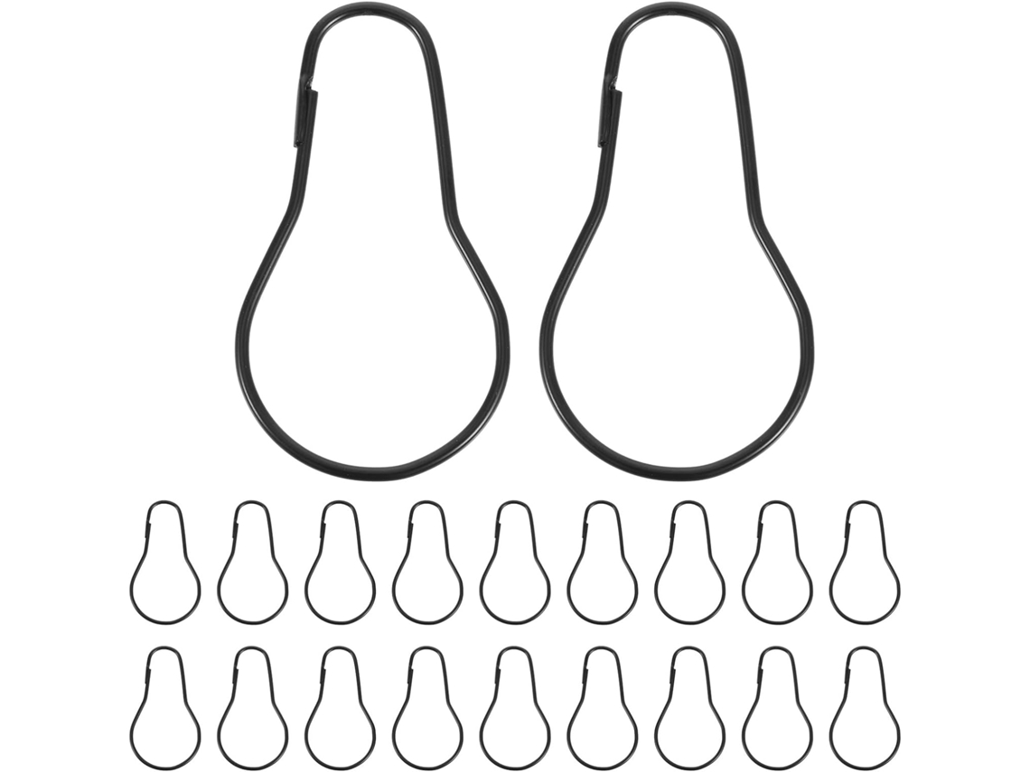 Ganchos Acero Negro De 7 Cm Para Cortinas