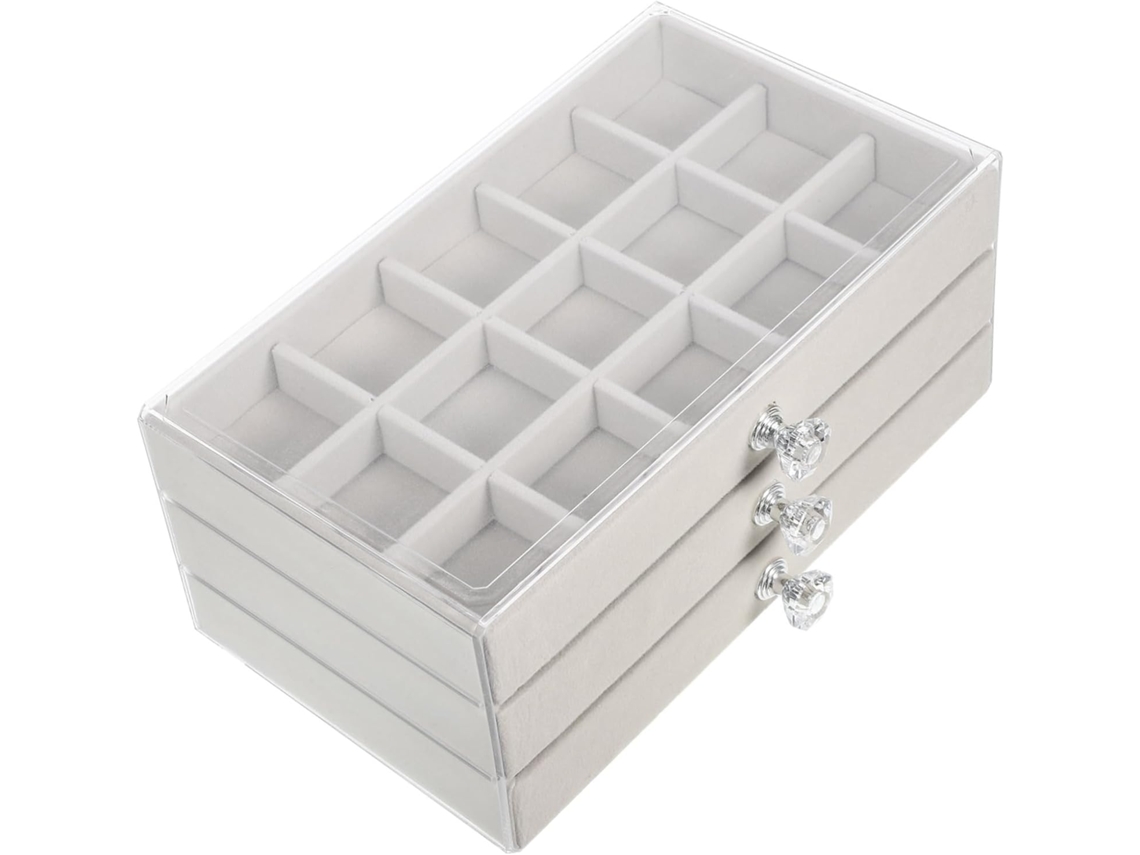 Organizador De Joyas De 45 Niveles Con Compartimentos Para Guardar Pendientes Y Anillos.