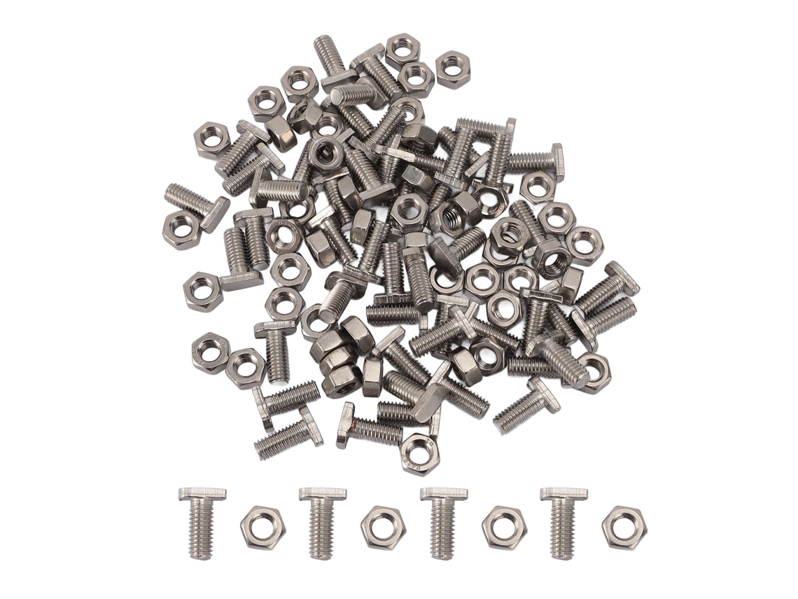 Juego De 50 Tornillos Y Tuercas De Acero Inoxidable Para Estufa, M6x14, Cabeza De Martillo, Para Exteriores Y Jardín.