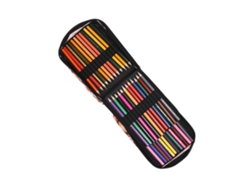 Conjunto de 72 Lápis de Cor com Bolsa de Náilon Portátil para Pintura Desenho e Sombreamento
