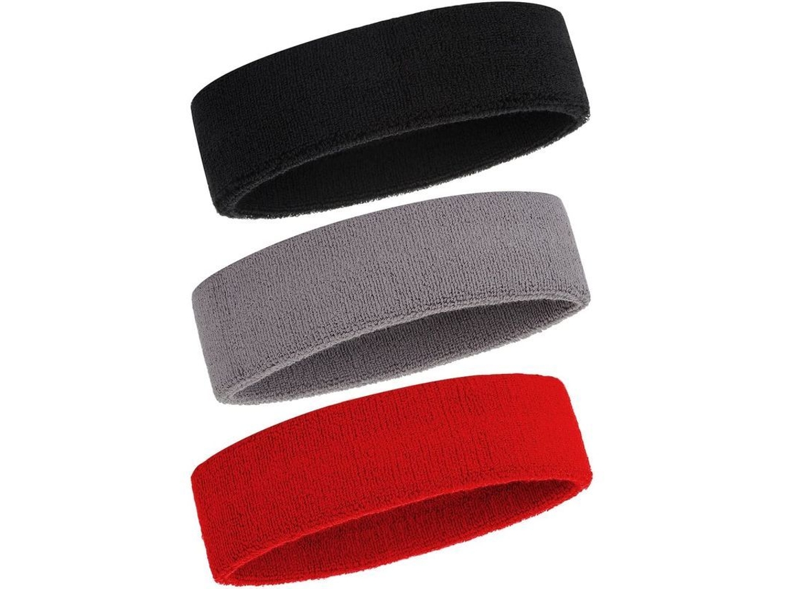 Diademas Deportivas Unisex - 3 Piezas De Tela De Rizo De Algodón Absorbente Para Correr, Gimnasio Y Actividades Físicas