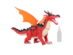 Bj-brinquedo De Dinossauro Elétrico Com Caminhada, Som, Luz E Simulação De Fogo, Dragão Vermelho Para Crianças