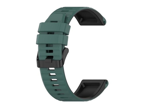 Correa para Garmin Fenix 5 Plus 22 mm Correa de reloj de silicona de colores mezclados verde oscuro y negro VENISYMLIS