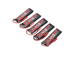 Batería Lipo Zop Power Parts 3.8V 450mAh HV 80C 1S con conector JST para dron RC