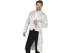 Disfraz o Frac con lentejuelas plateado para hombre