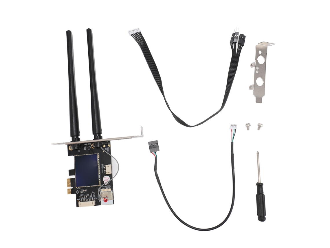 Adaptador De Red Wifi Pcie De 600 Mbps, 2,4 Ghz/5 Ghz, Bluetooth 4.2, Antenas De 6 Dbi Para Ordenador De Sobremesa.