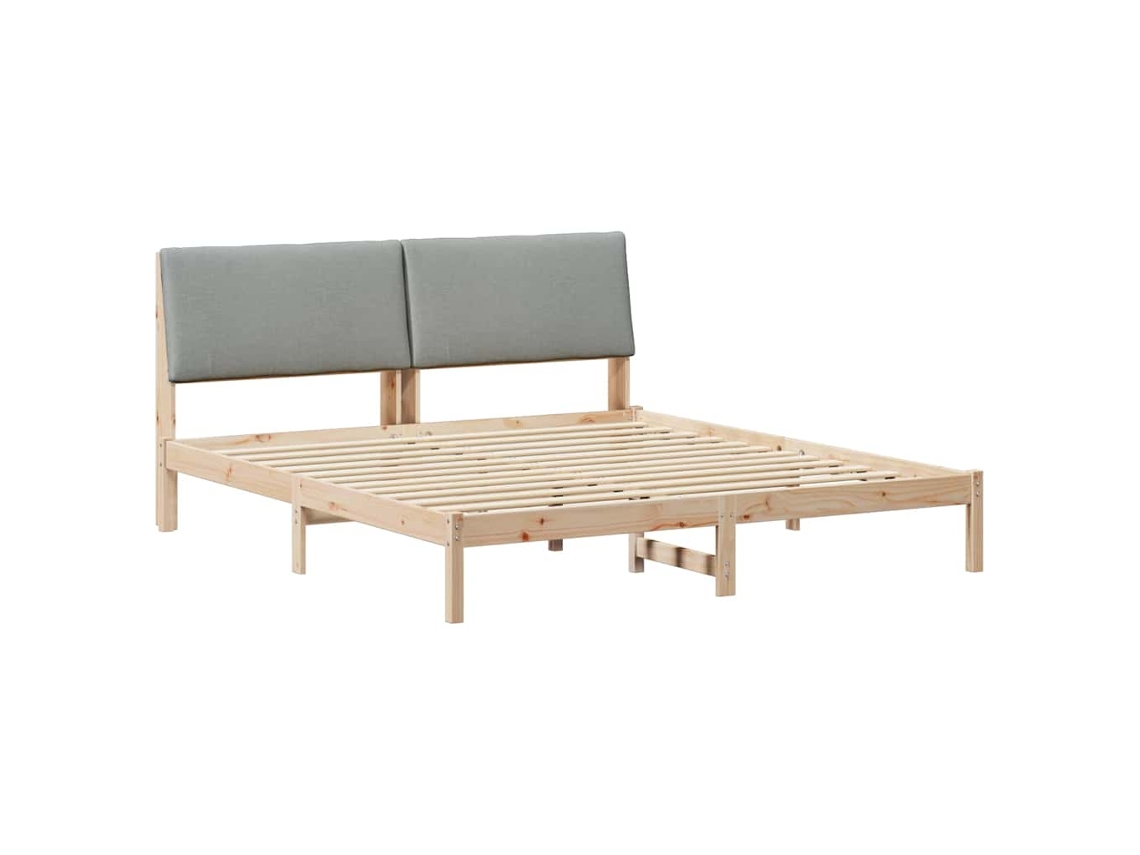 Maison Exclusive - Estructura De Cama Marrón Y Gris Claro 180 X 200 Cm