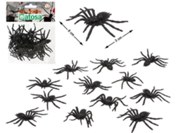 Bolsa DISFRAZZES 12 Arañas (6 cm - Halloween)