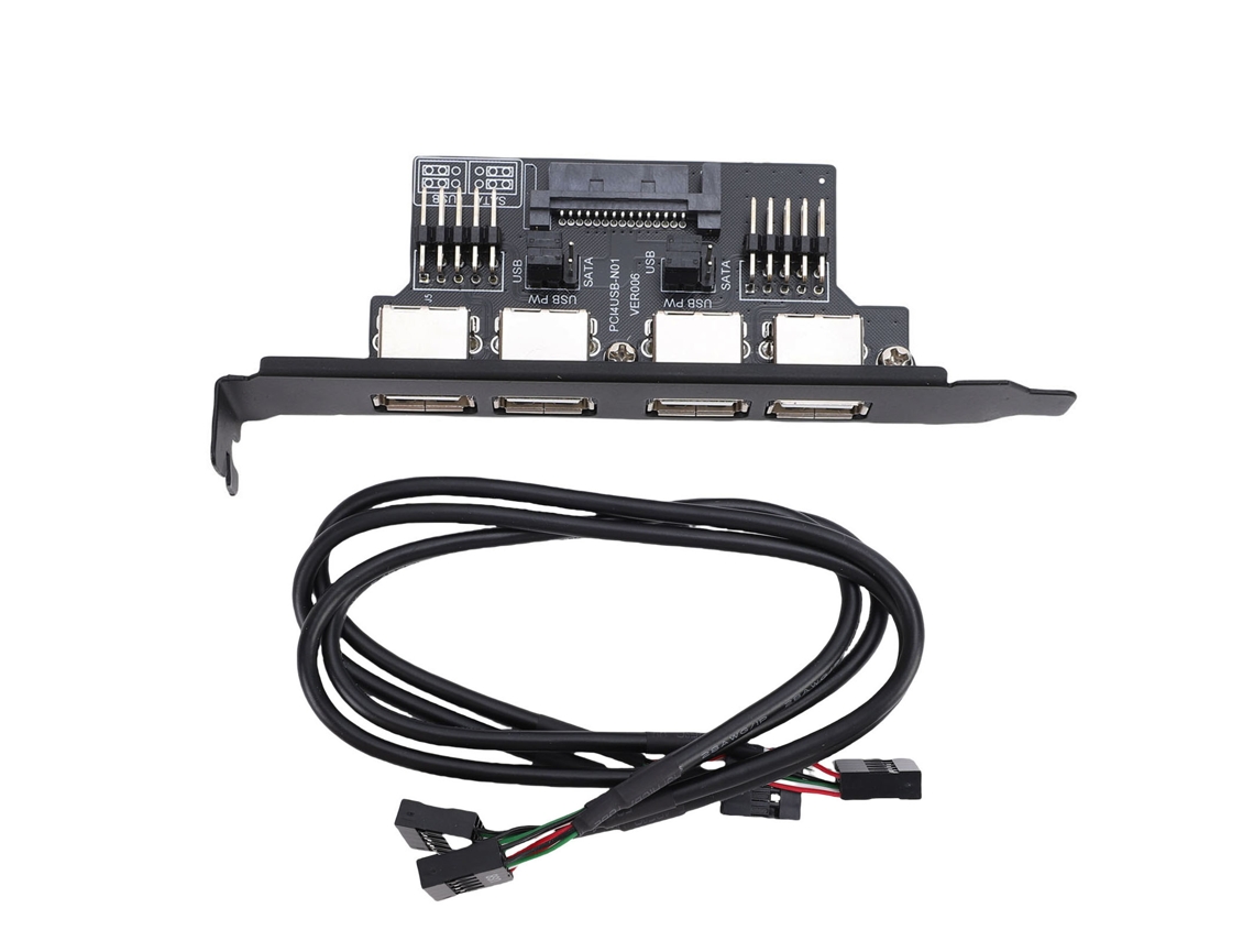 Tarjeta De Puerto Dual 9pin A 4xusb2.0 Bracket De Pci Cable Para Computadora De Escritorio