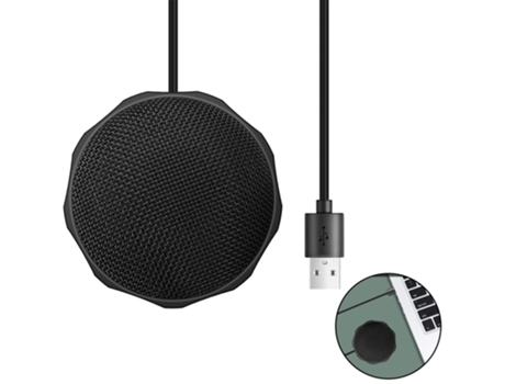Micrófono USB para computadora, Micrófono omnidireccional, Condensador de límite omnidireccional Plug & Play, Skype, Micrófonos de PC para chatear ...
