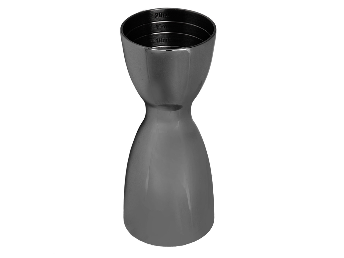 Medidor Doble Para Cócteles En Acero Inoxidable, En Forma De U, Chapado En Negro, Para Coctelería.