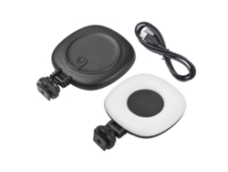 2 Pack Luz Led De Bolsillo Para Vídeo Cámara Luz De Relleno Fotografía 3 Modos 3 Niveles Brillo Batería Integrada Adaptador Cold Shoe