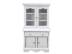 2026-armario De Casa De Muñecas 1:12 Mueble Miniatura Armario Madera Decoración Accesorios Blanco