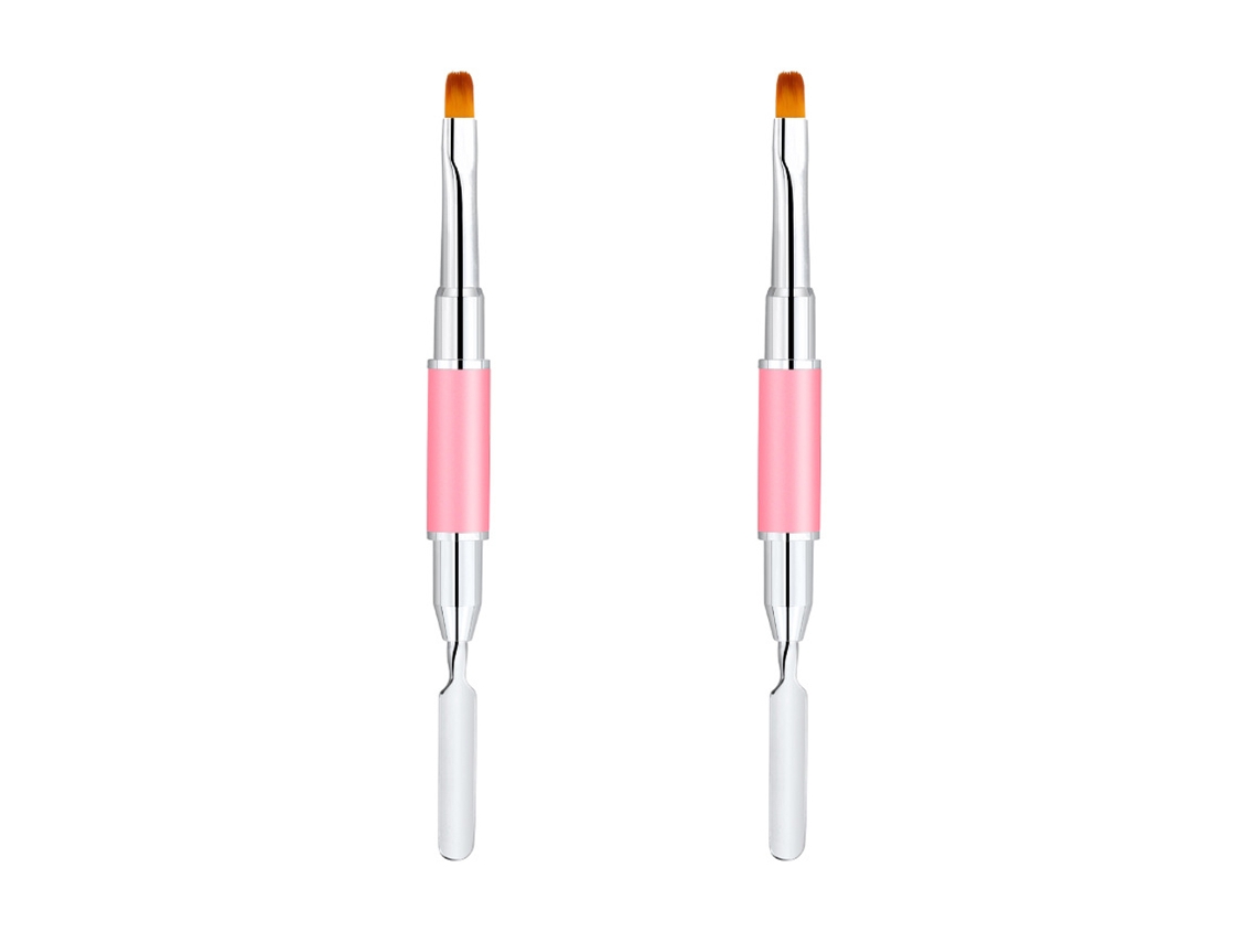 Pincel y pinza dobles de gel de poliéster, herramienta de uñas de gel UV 2 en 1 KOFIHETY