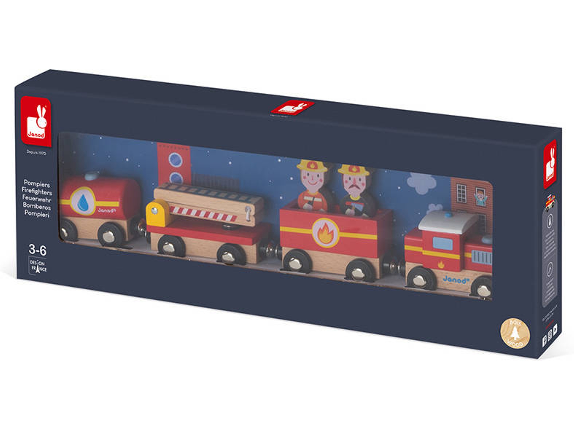 Tren De Juguete JANOD Bomberos (Edad Mínima: 3)