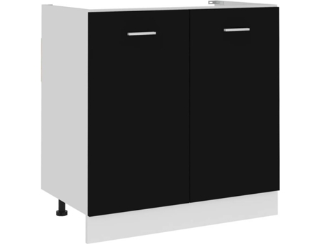 Mueble de cocina VIDAXL Negro Madera contrachapada (80x46x81.5)