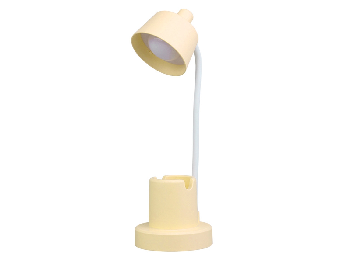 2026-lámpara De Escritorio Led Con Portaminas Recargable Por Usb Plegable Portátil Para Estudio Dormitorio Oficina Amarilla