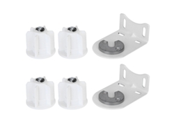 2 piezas de soporte centrales rectangulares con rodamiento para accesorios de cortinas y persianas manuales/eléctricas