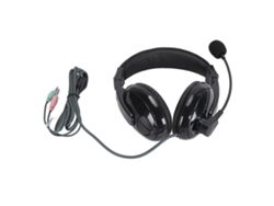 Fone de Ouvido com fio para jogos EOOCOO, microfone rotativo 360 graus, para escritório e aulas online