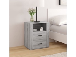 Mesita de Noche 50X36X60 Cm Derivados Madera Gris Sonoma