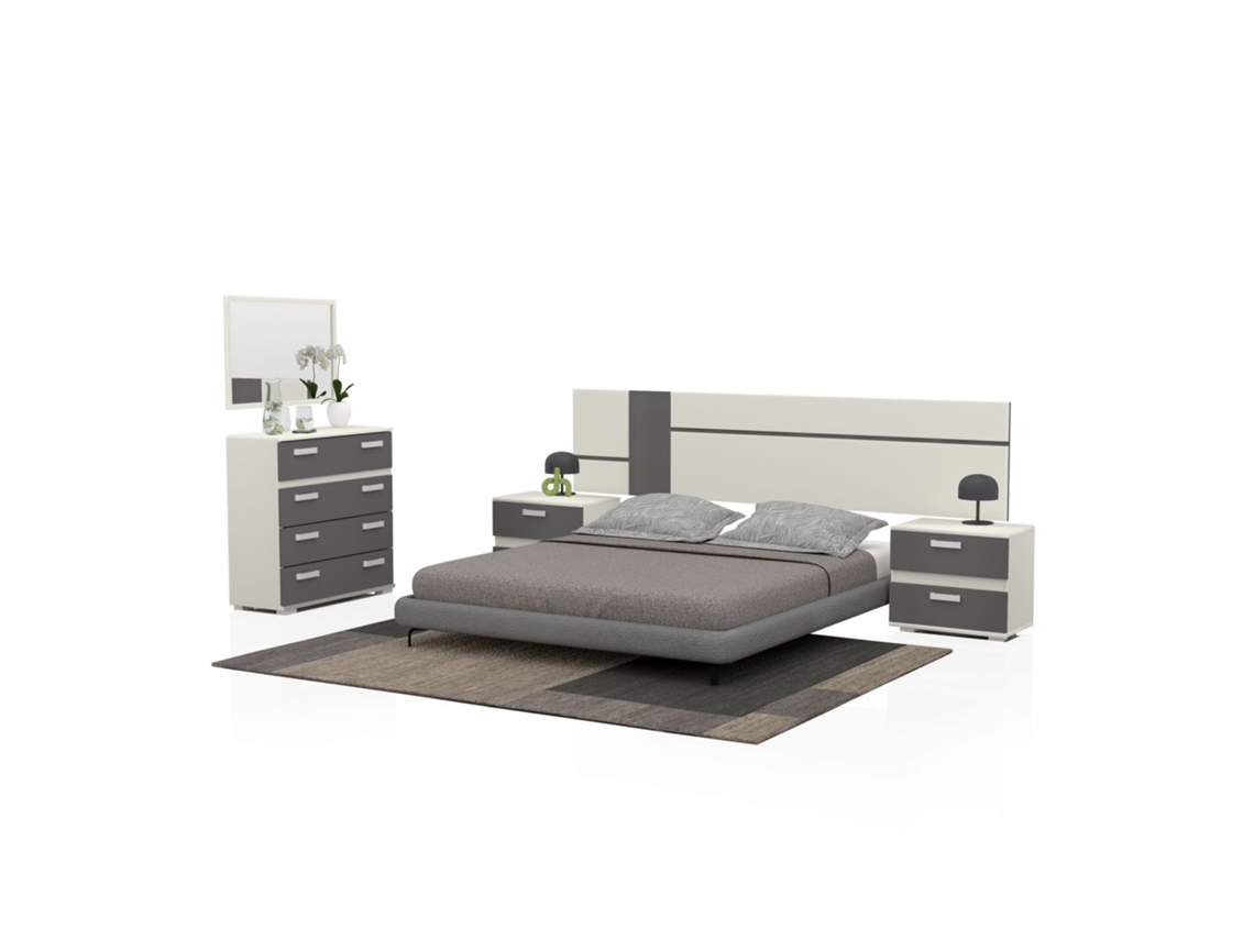 Dormitorio Ataneq Air 4C Blanco - Grafito x x cm