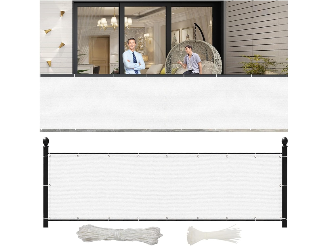 50 X 200 Cm, Pantalla Privacidad, Hdpe, Opaca, Para Balcón