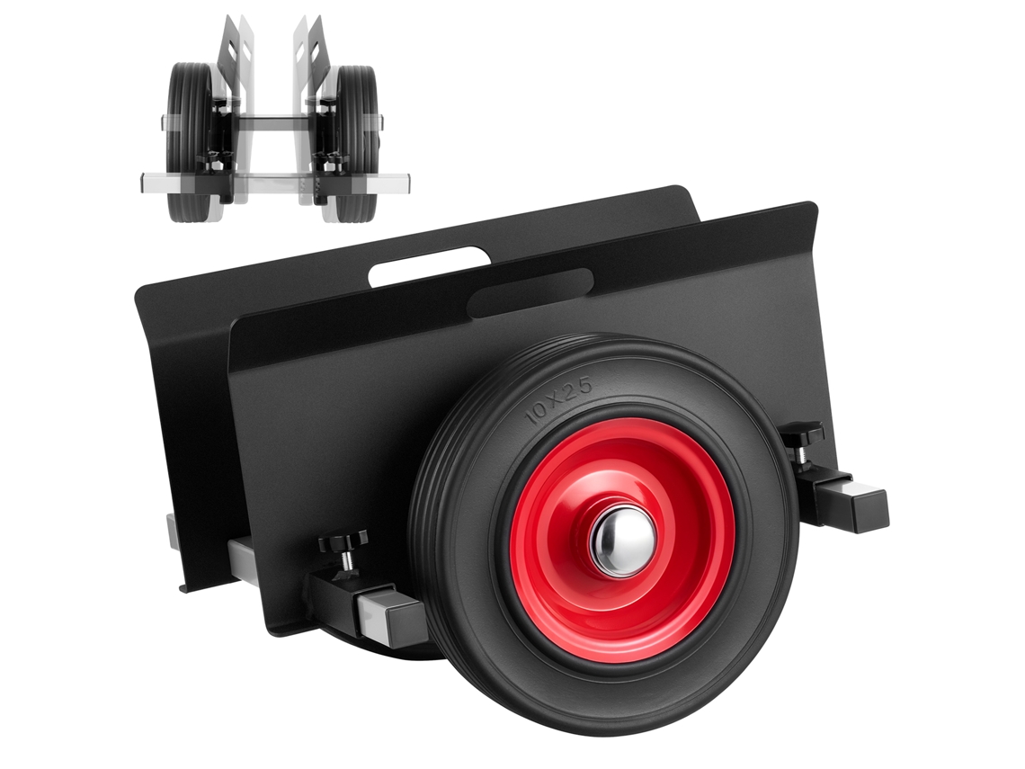 Carrito portaplatos Succebuy, capacidad de carga de 453,6 kg, con ruedas y portaplatos, color negro